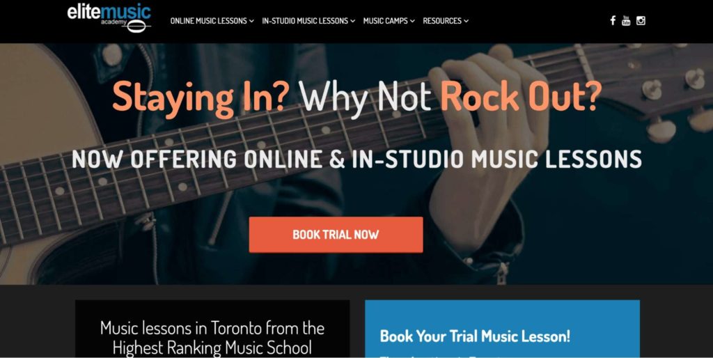 Elite Music Academy Homepage
