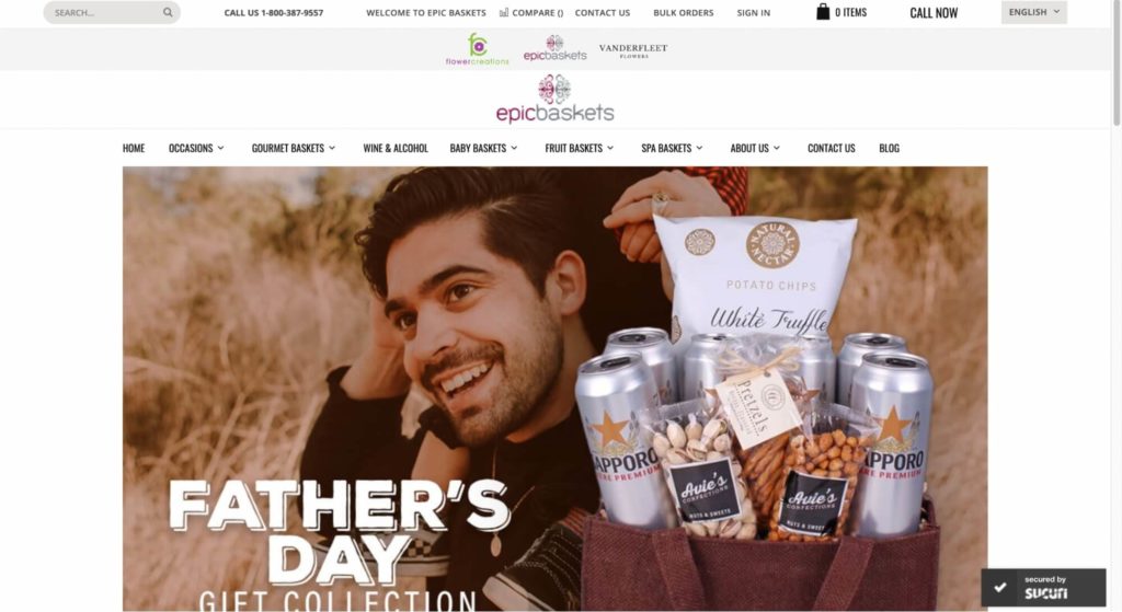 Epic Baskets Homepage