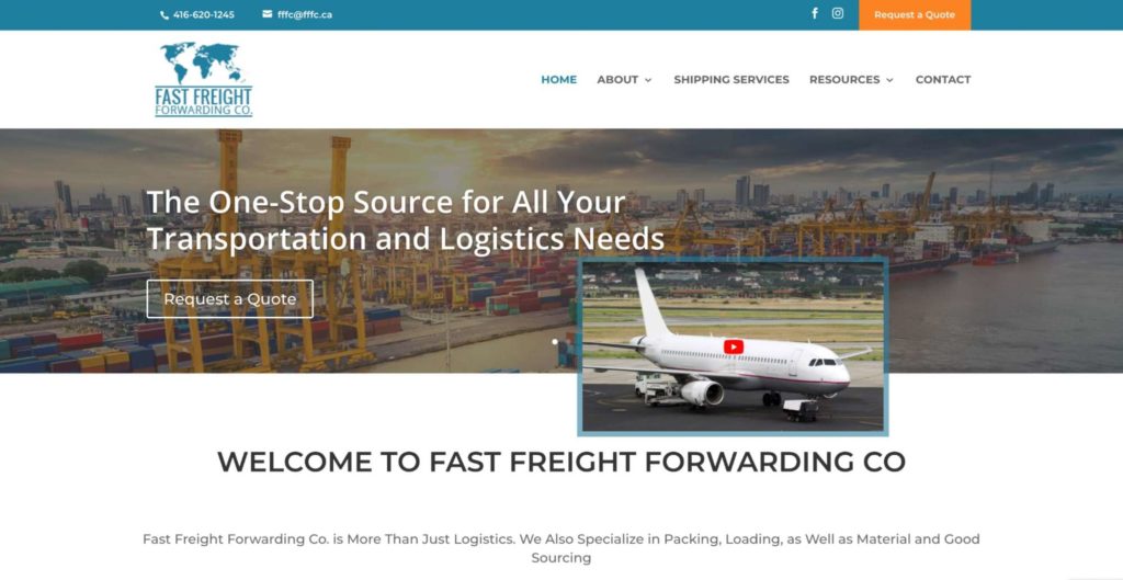 Fast Freight Forwarding Homepage