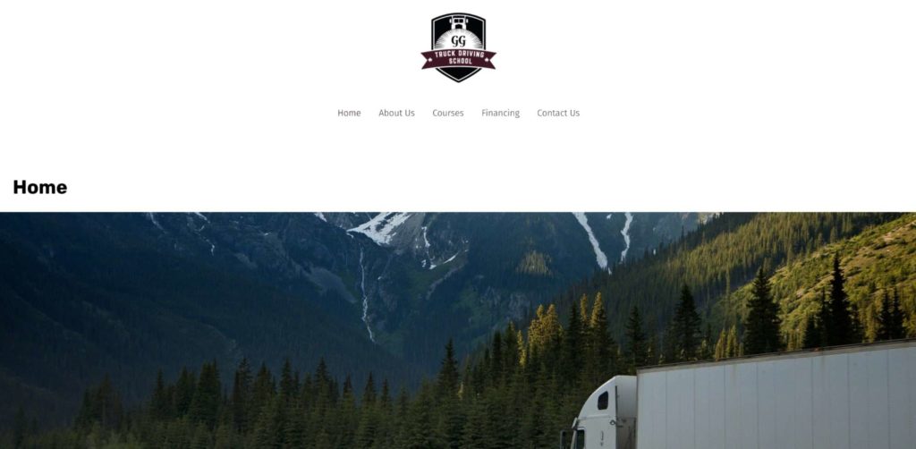 GG Truck Driving School Homepage
