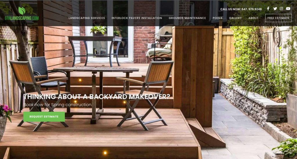 GTA Landscaping homepage