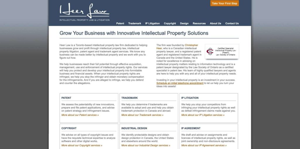 Heer Law Homepage