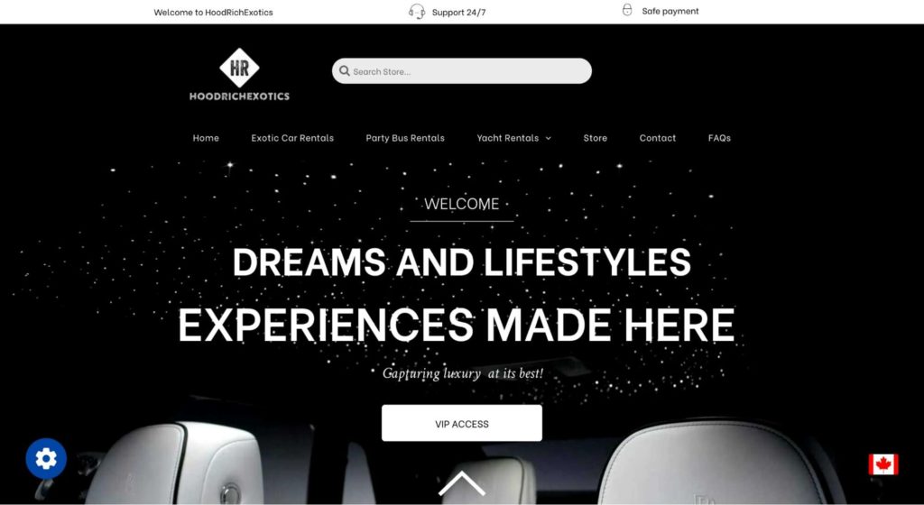 Hood Rich Exotics Homepage