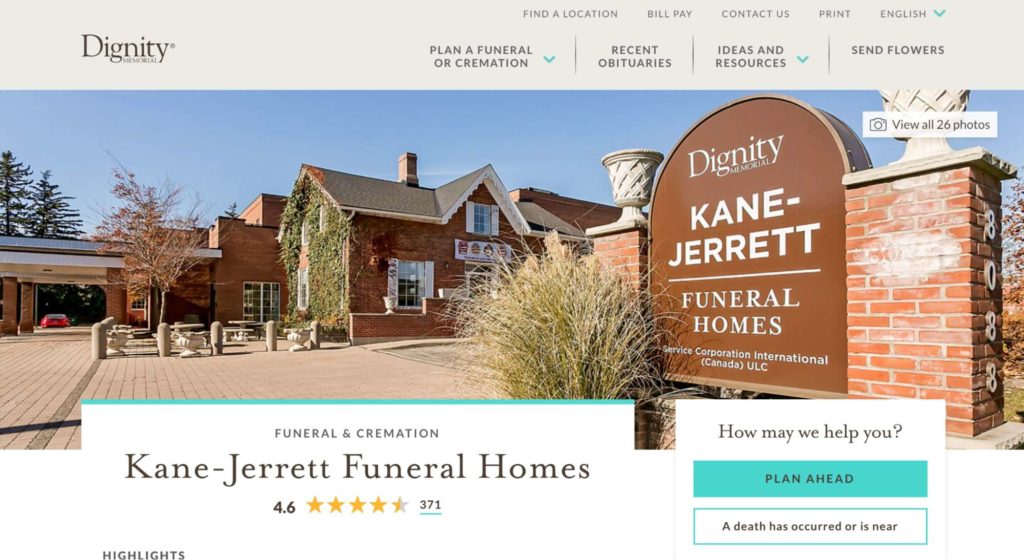 Kane-Jerrett Funeral Homes Homepage