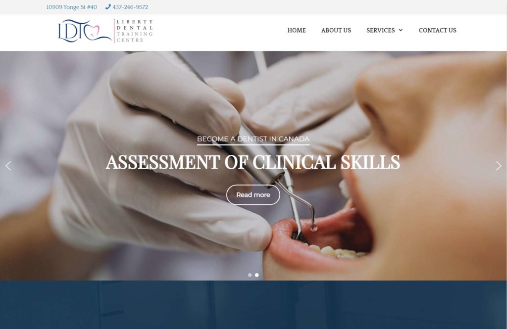 Liberty Dental Training Centre homepage