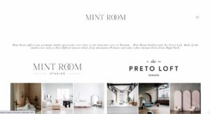 Mint Room Studios Homepage