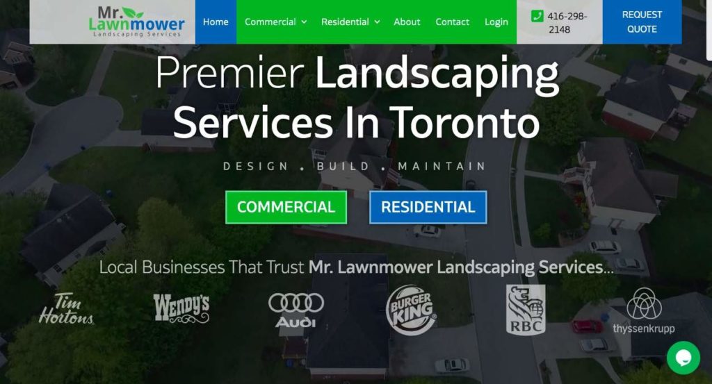 Mr. Lawnmower Landscaping Services Homepage