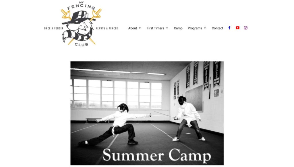 My Fencing Club Homepage