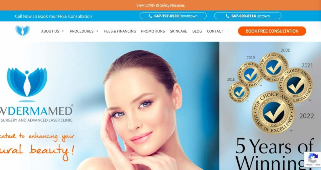 NewDermaMed Cosmetic and Advanced Laser Clinic Homepage
