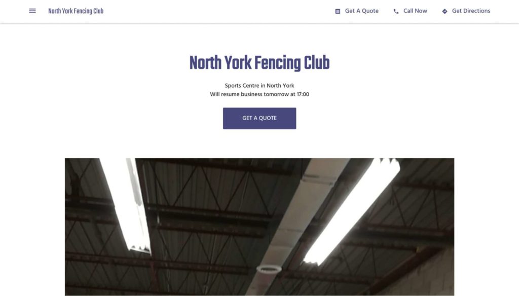 North York Fencing Homepage