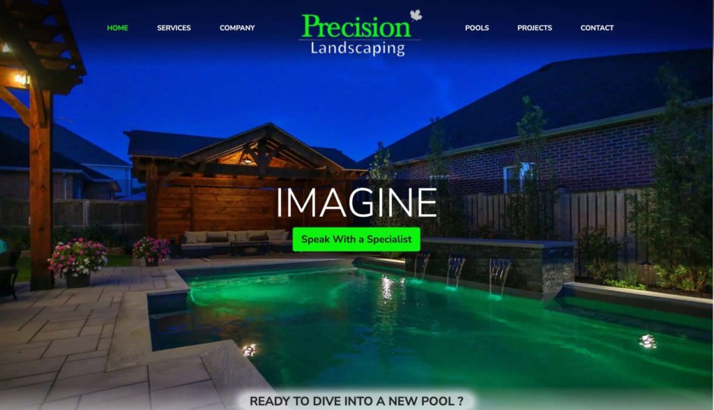 Precision Landscaping Homepage