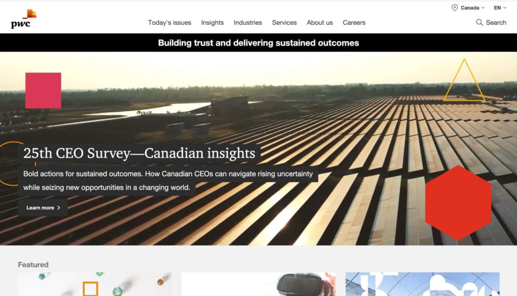 PwC Homepage