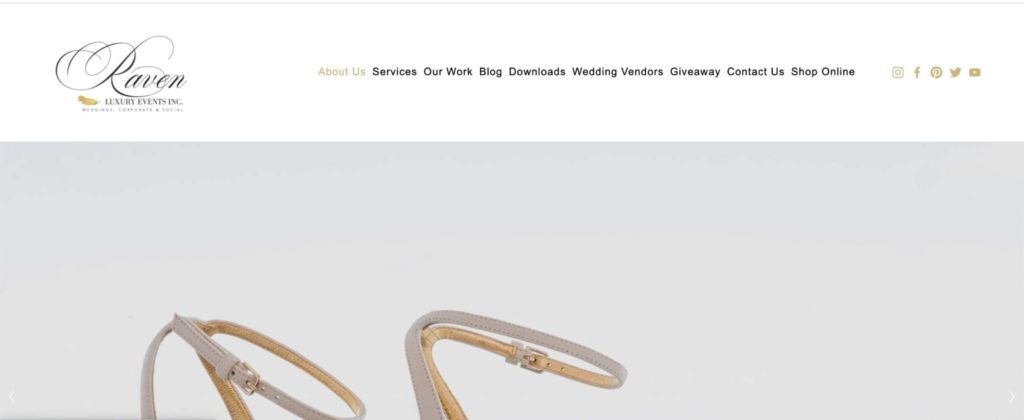 Raven Luxury Events Homepage