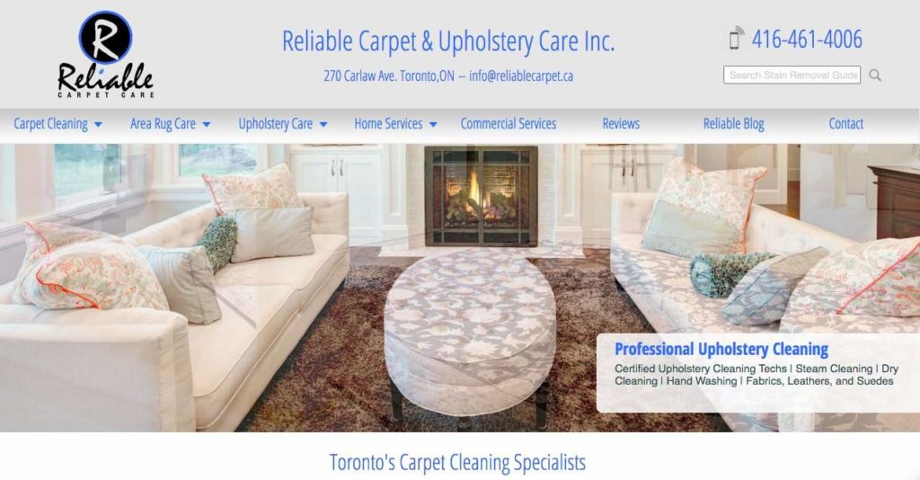 Reliable Carpet & Upholstery Care, Inc. Homepage