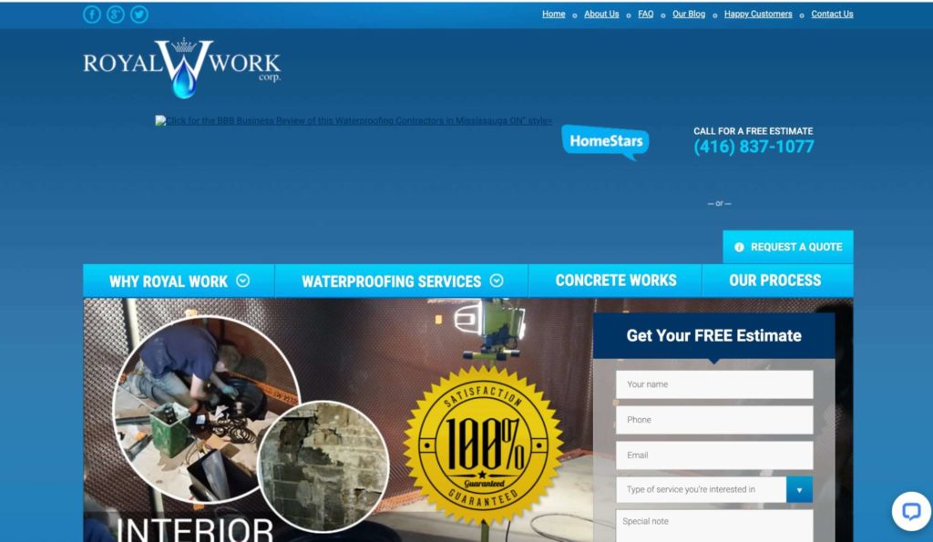 Royal Work Corp Homepage