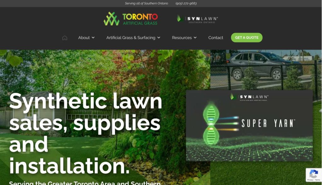SYNLawn Toronto Homepage