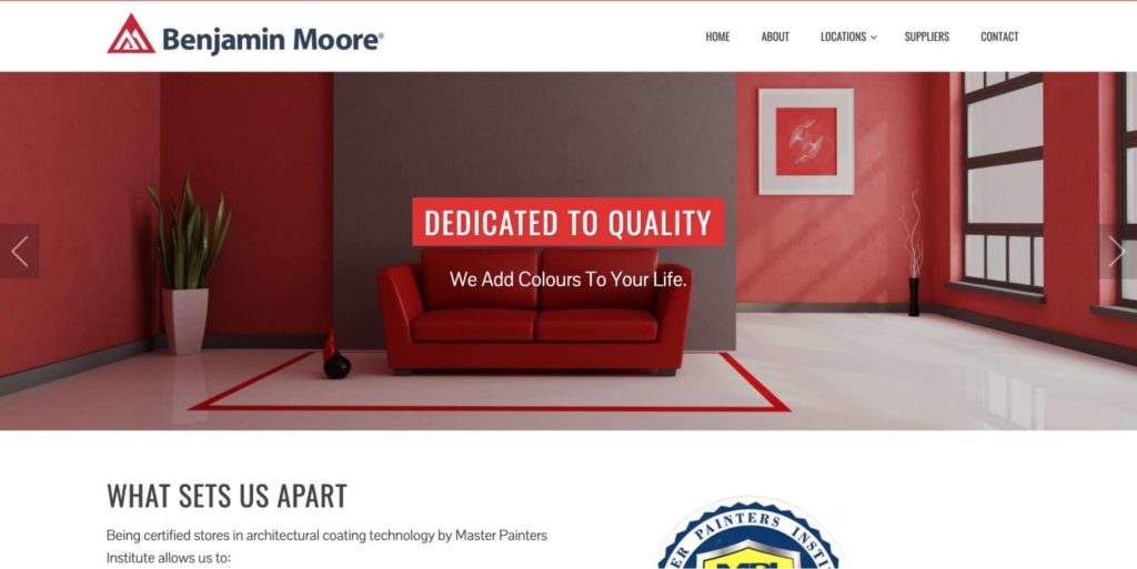 Serendib Paints & Decor homepage