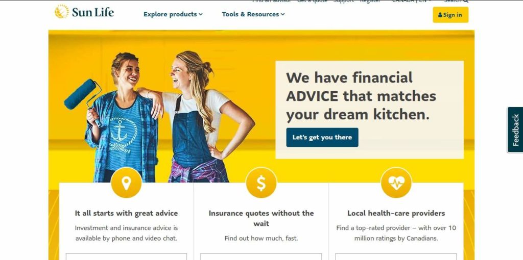 Sun Life Homepage