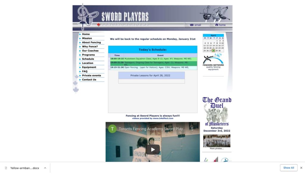 Sword Players Homepage