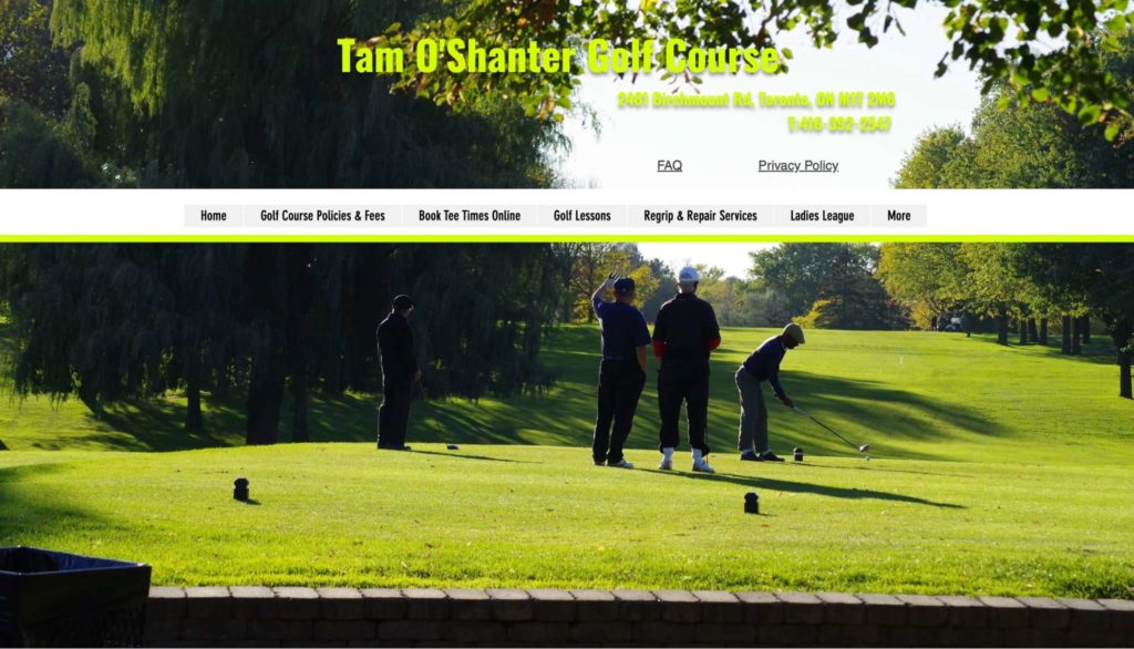 Tam O’ Shanter Golf Course Homepage