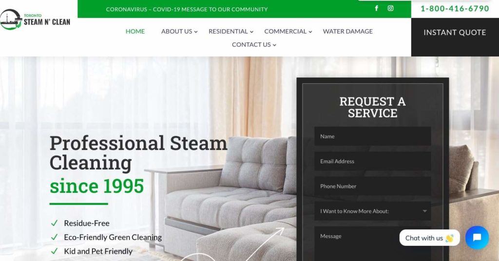Toronto Steam N’ Clean Homepage