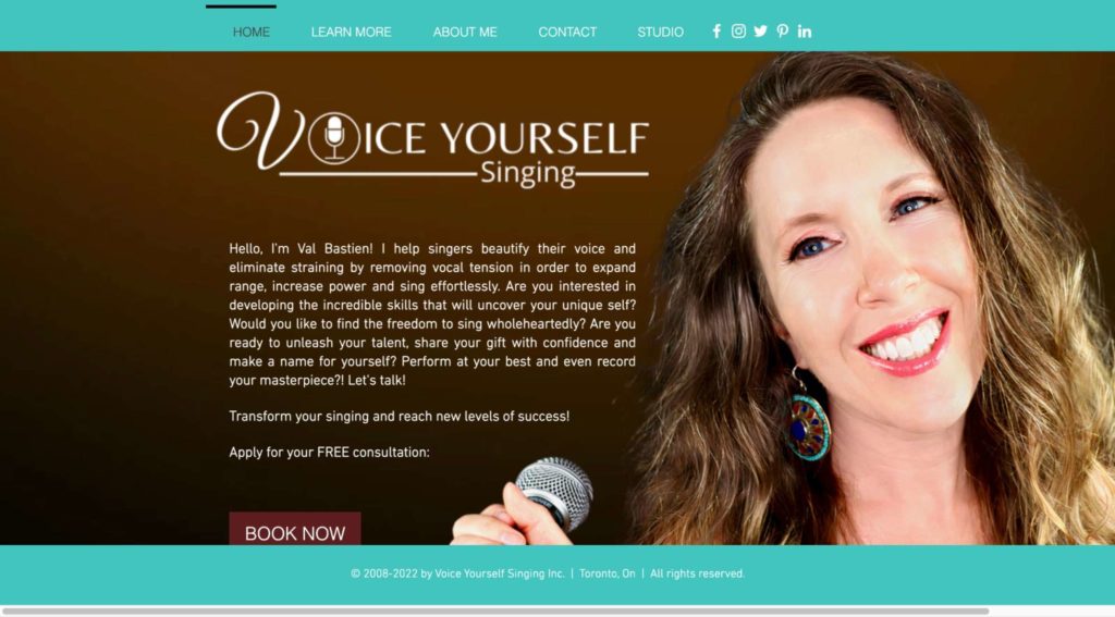 Voice Yourself Singing Homepage