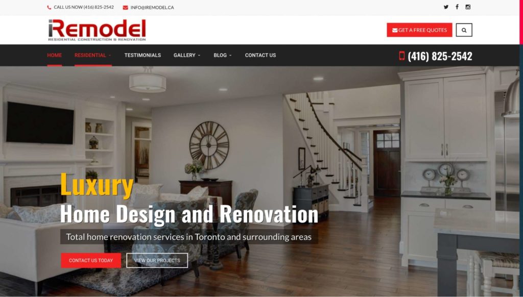 iRemodel Home Renovation Toronto Homepage
