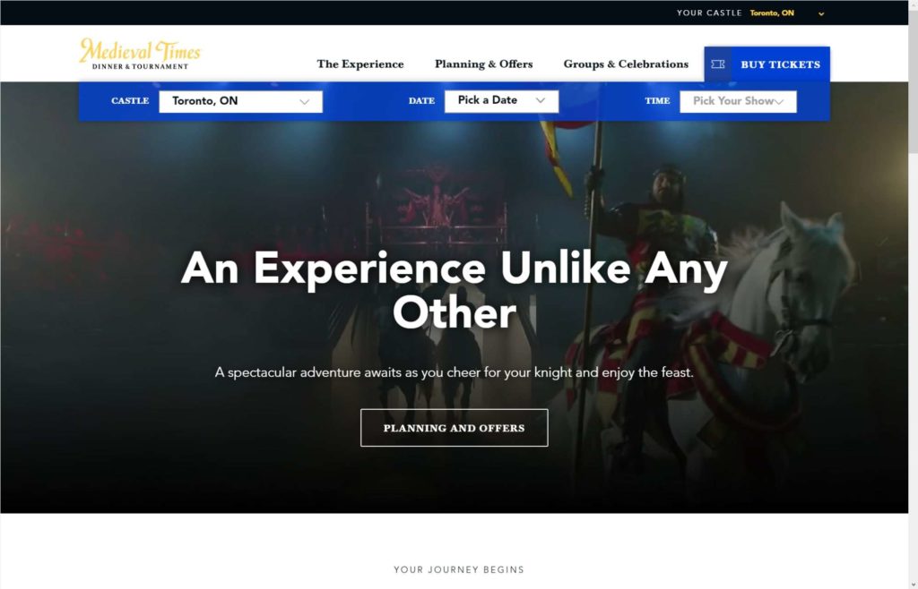 Medieval Times Dinner & Tournament Homepage