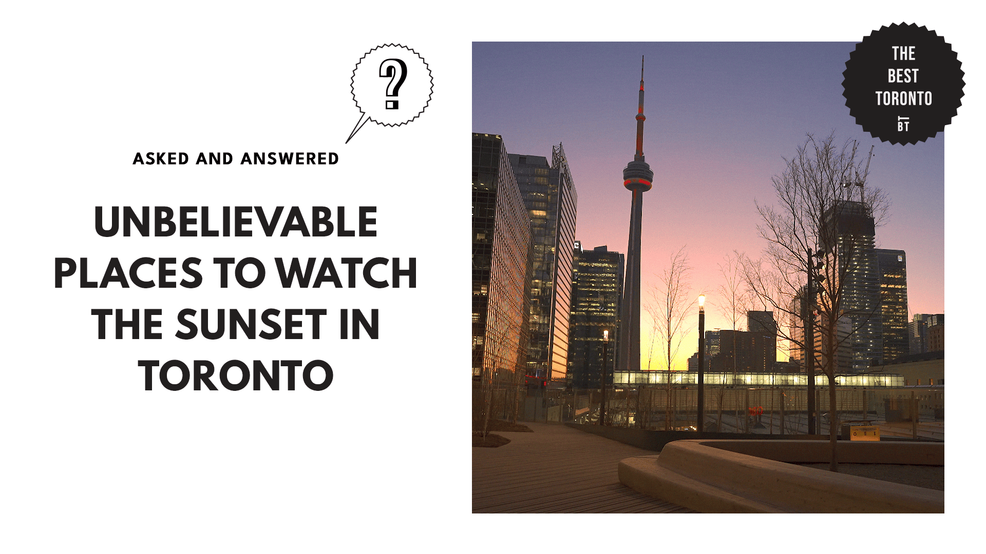 8 UNBELIEVABLE PLACES TO WATCH THE SUNSET IN TORONTO