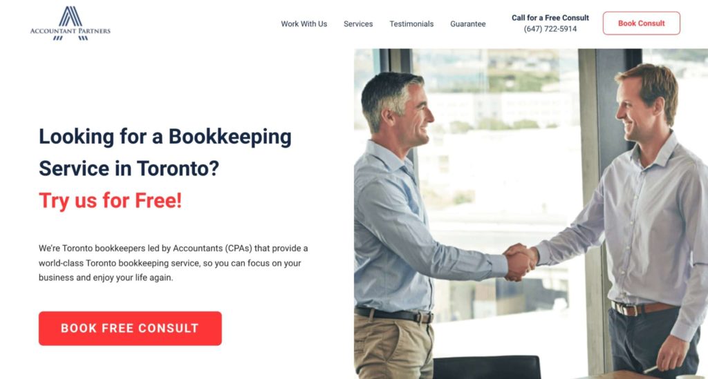 Accountant Partners homepage