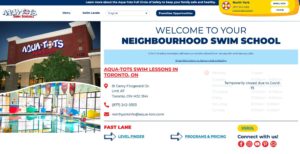 Aqua-Tots Swim Schools homepage