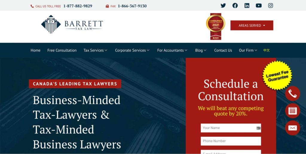 Barrett Tax Law Homepage