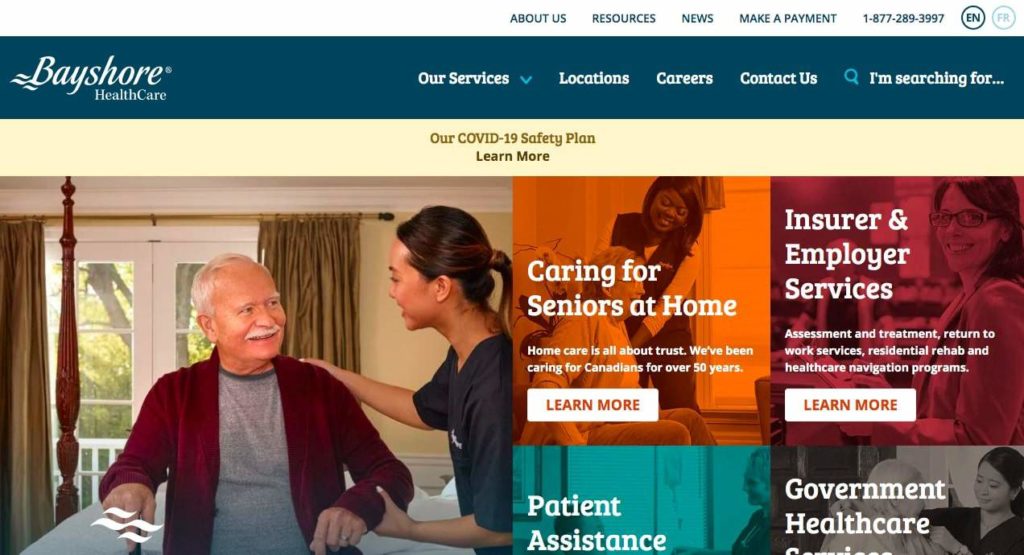 Bayshore HealthCare homepage