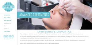 Blitz Facial Bar homepage