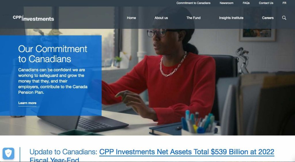 CPP Investments Homepage