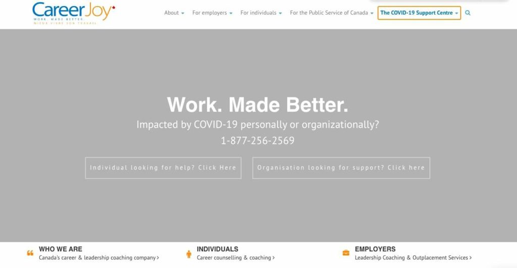 Career Joy homepage