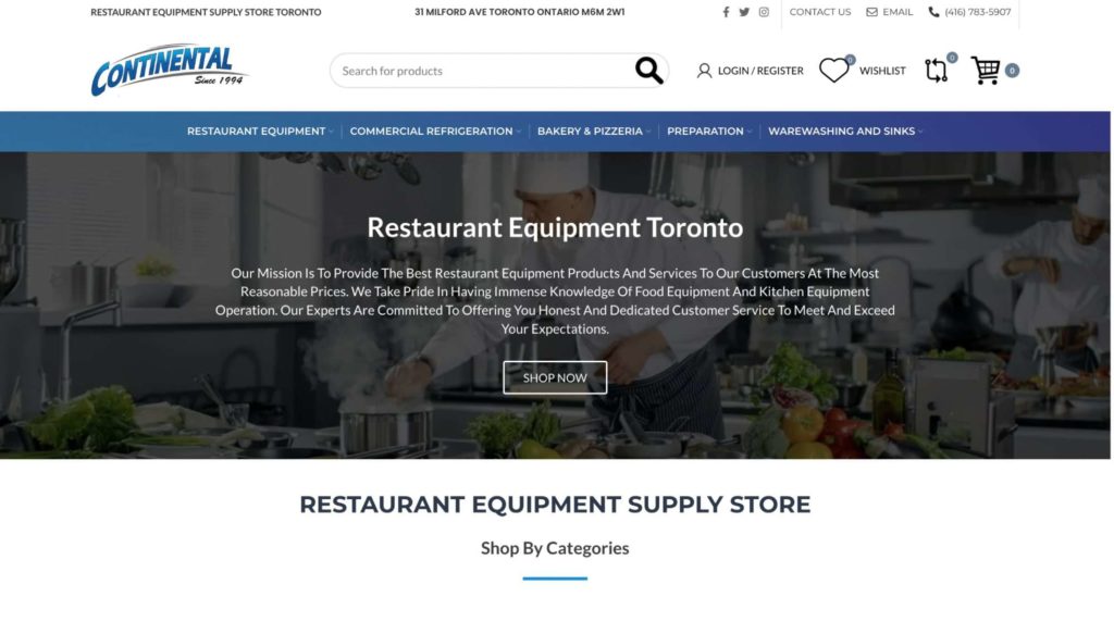 Continental Restaurant homepage