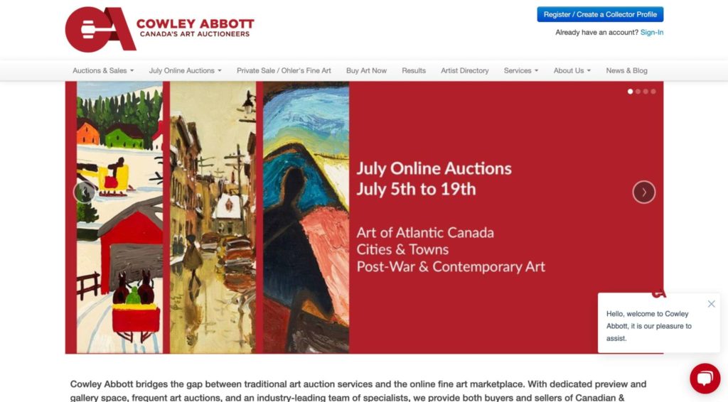 Cowley Abott Fine Art Homepage