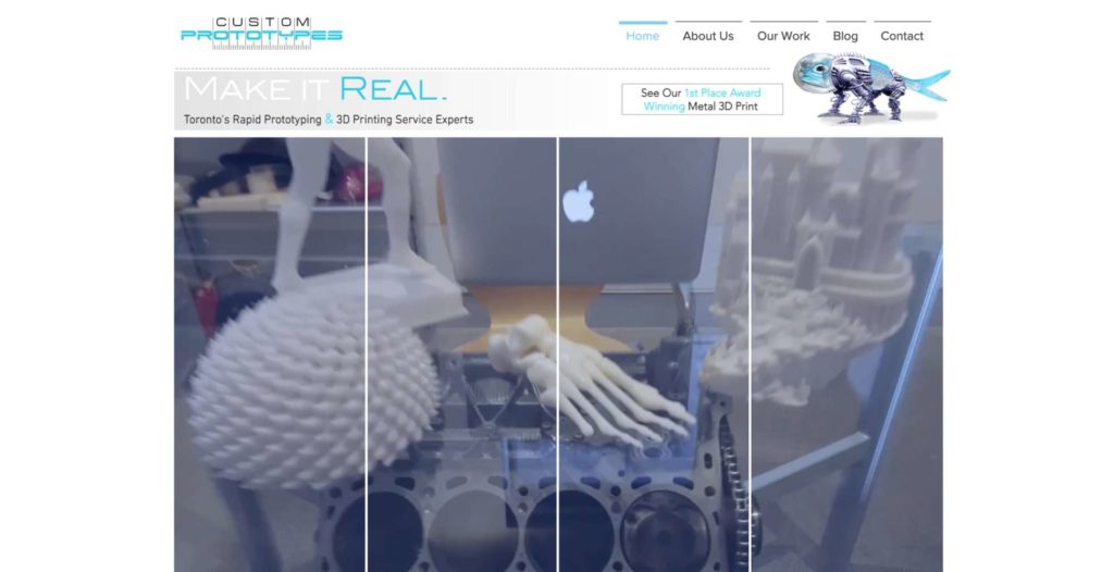 Custom Prototypes homepage