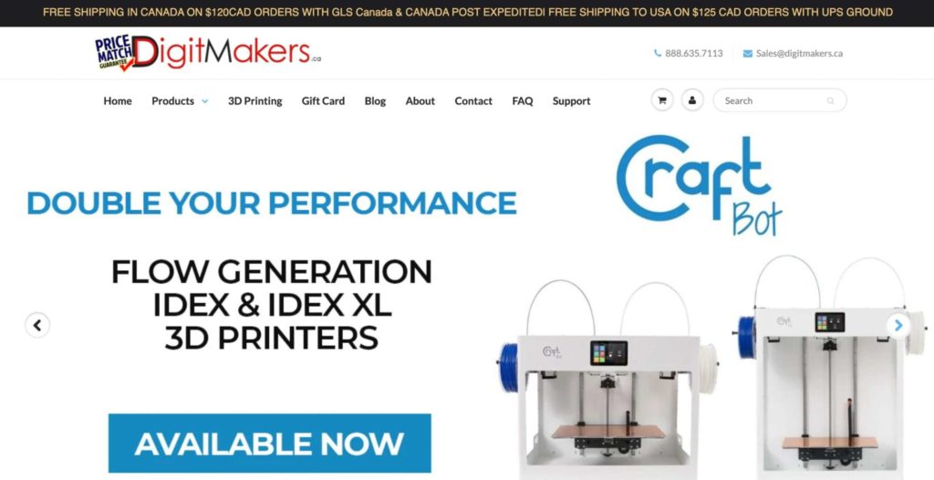 DigitMakers.ca homepage