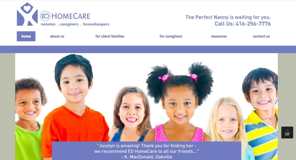 EO Homecare Homepage