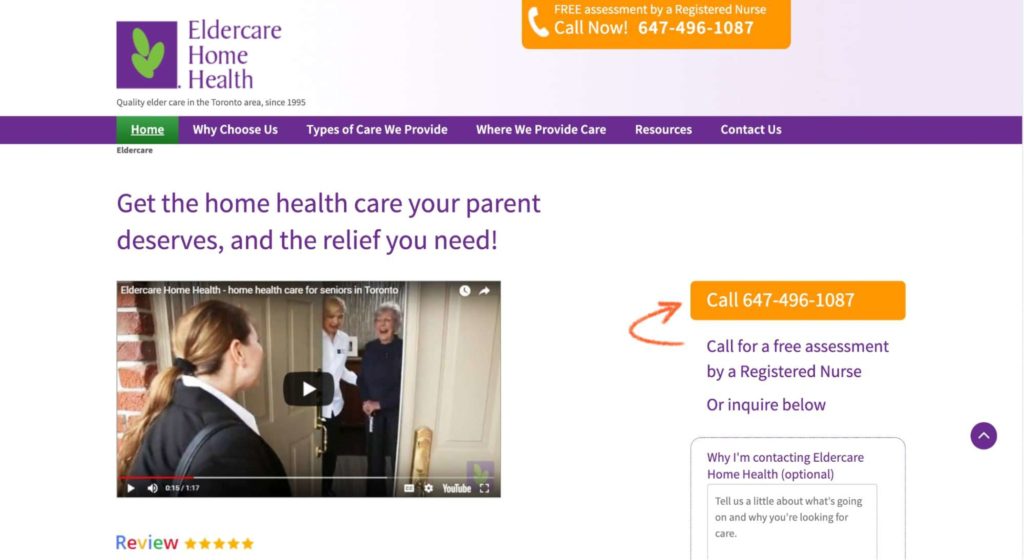 Elder Care Home Health Homepage