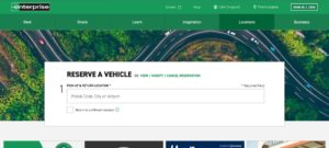 Enterprise Rent-A-Car homepage