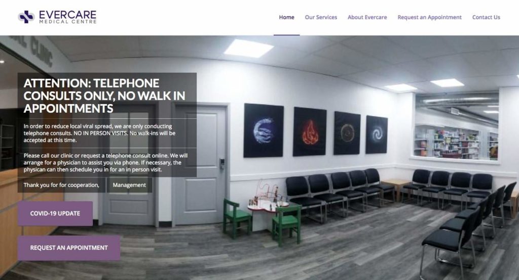 Evercare Medical Centre homepage
