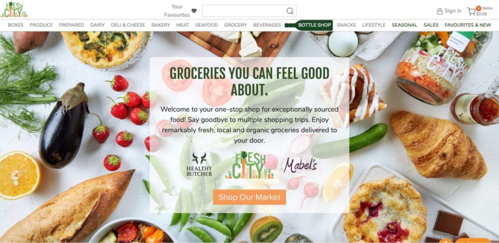 Fresh City homepage