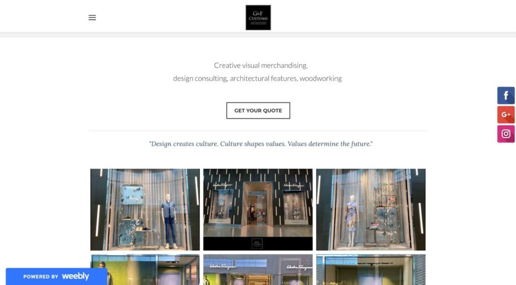 G&F Customs homepage