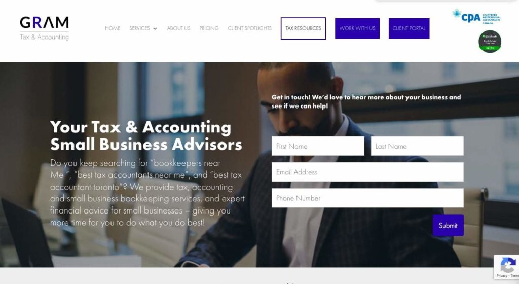 GRAM Tax & Accounting homepage