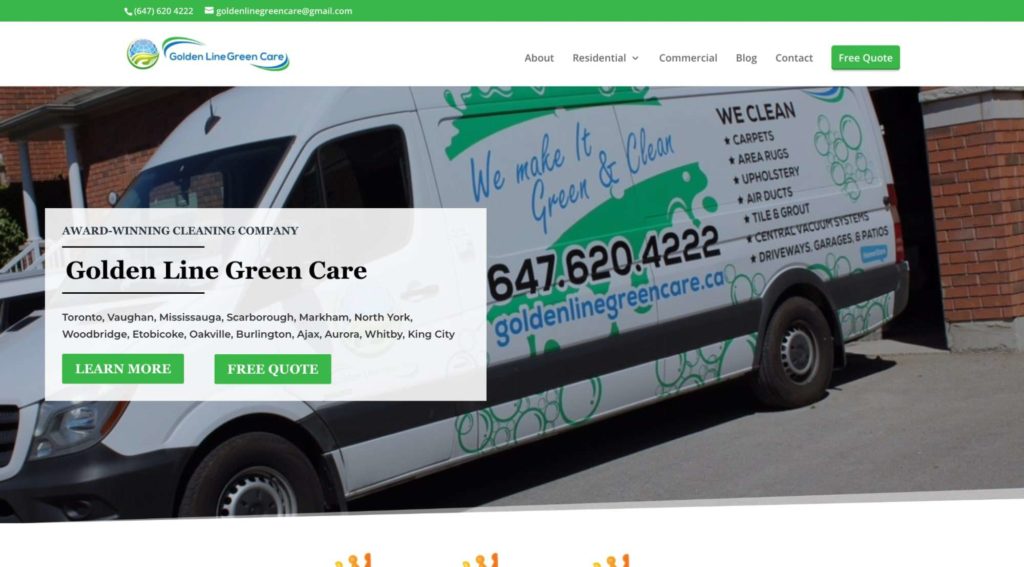 Golden Line Green Care homepage