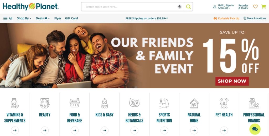 Healthy Planet homepage