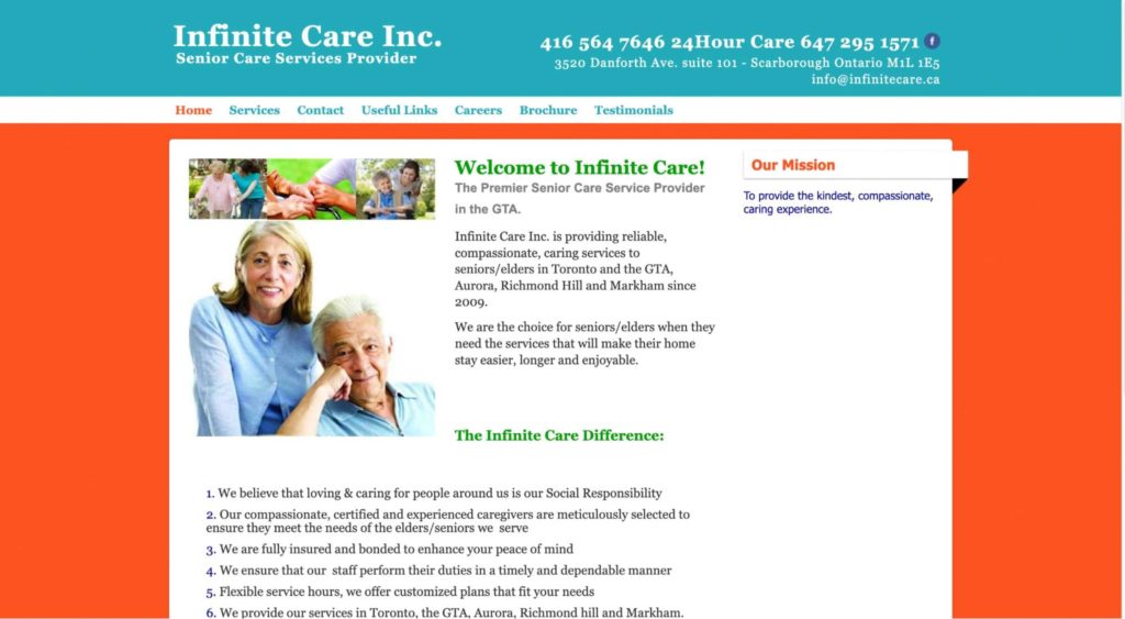 Infinite Care Inc. Homepage
